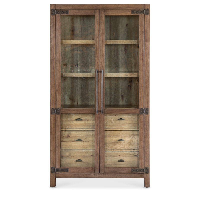 Vineyard Row Display Cabinet in Dark Brown Wood by Hooker Furnishings