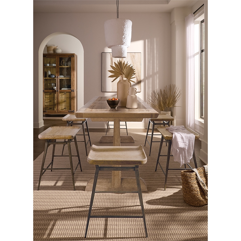 Vineyard Row Display Cabinet in Dark Brown Wood by Hooker Furnishings