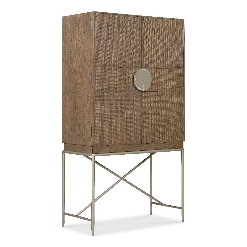 Sonnet Secretary Desk Hub in Medium Brown Wood by Hooker Furnishings