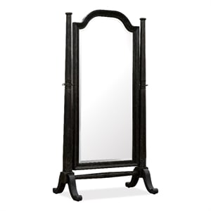Americana Wood-Framed Floor Mirror in Black Wood by Hooker Furnishings