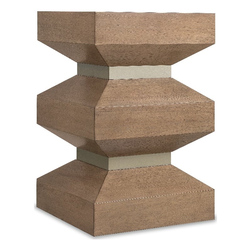 Sonnet Square End Table in Medium Brown Wood by Hooker Furnishings