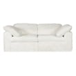 Barefoot Mega Plush 2-Seat Sofa in White Fabric by Hooker Furnishings