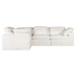 Barefoot 4-Seat Sectional in White Fabric by Hooker Furnishings