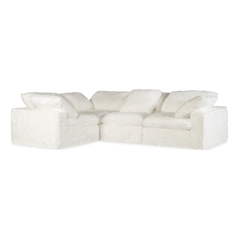 Barefoot 4-Seat Sectional in White Fabric by Hooker Furnishings