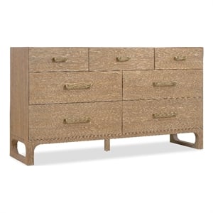 Banyon Bay Seven Drawer Dresser in Natural Wood by Hooker Furnishings