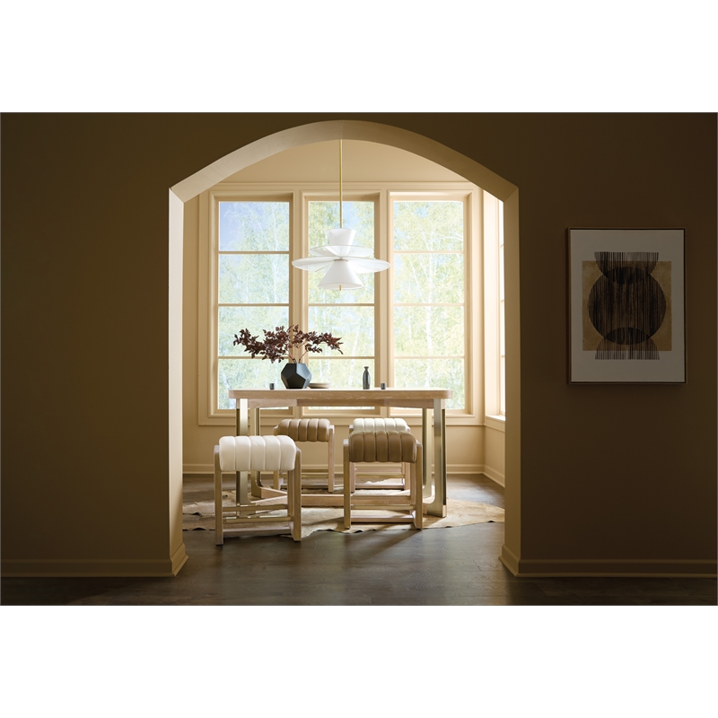 Banyon Bay Counter Stool in Beige Leather by Hooker Furnishings