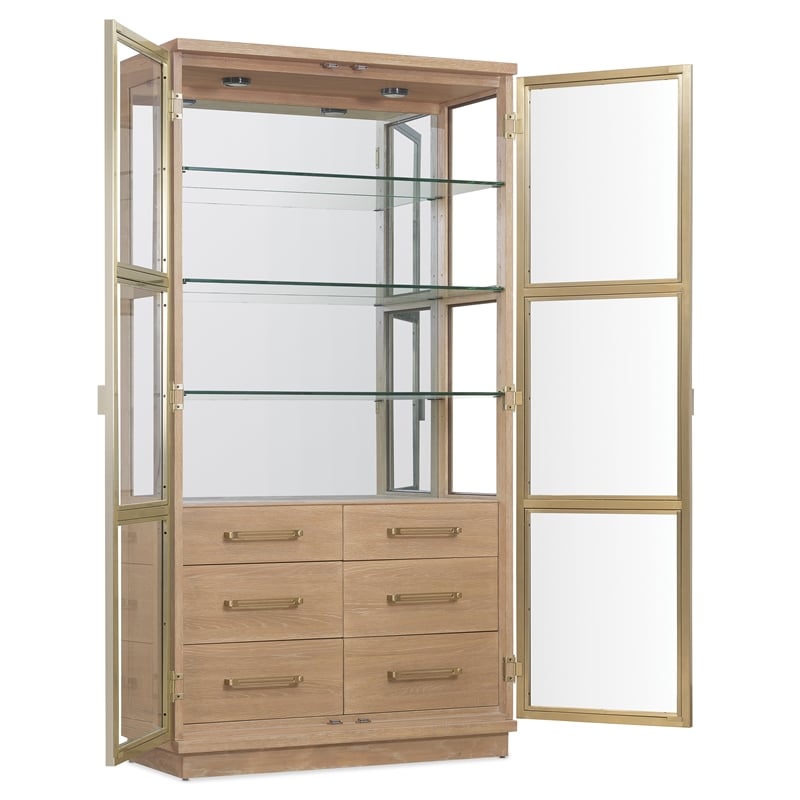 Banyon Bay Display Cabinet in Natural Wood by Hooker Furnishings