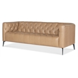 Nicolla Stationary Sofa with Beige Leather by Hooker Furnishings