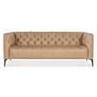 Nicolla Stationary Sofa with Beige Leather by Hooker Furnishings