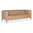 Nicolla Stationary Sofa with Beige Leather by Hooker Furnishings