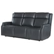 Nelson Blue Leather Zero Gravity Power Sofa with Power Headrest and Lumbar