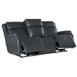 Nelson Blue Leather Zero Gravity Power Sofa with Power Headrest and Lumbar