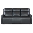Nelson Blue Leather Zero Gravity Power Sofa with Power Headrest and Lumbar