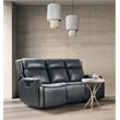Nelson Blue Leather Zero Gravity Power Sofa with Power Headrest and Lumbar
