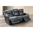 Nelson Blue Leather Zero Gravity Power Sofa with Power Headrest and Lumbar