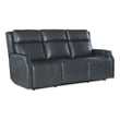 Nelson Blue Leather Zero Gravity Power Sofa with Power Headrest and Lumbar