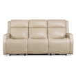 Nelson Beige Leather Zero Gravity Power Sofa with Power Headrests and Lumbar