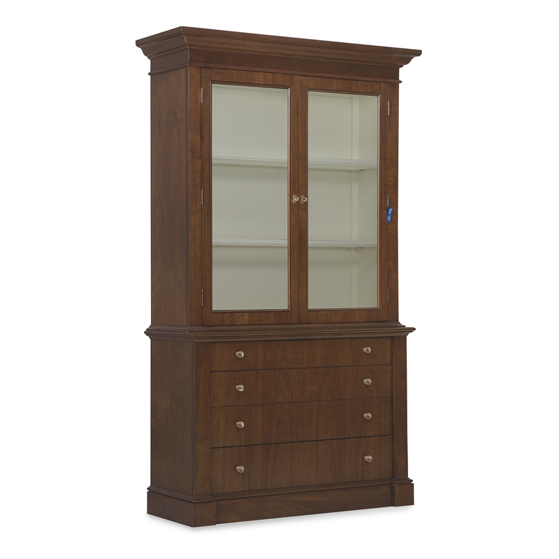 Archives Display Cabinet in Dark Natural Wood Finish by Hooker Furnishings