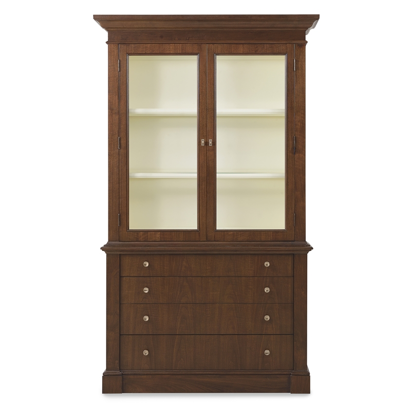 Archives Display Cabinet in Dark Natural Wood Finish by Hooker Furnishings