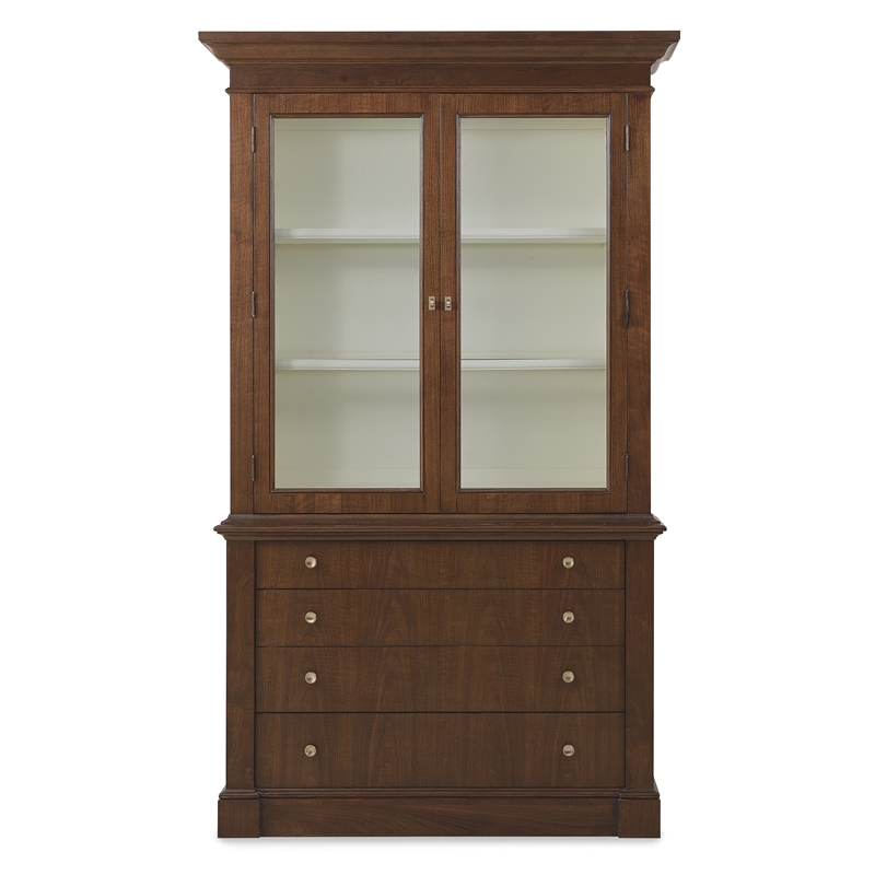 Archives Display Cabinet in Dark Natural Wood Finish by Hooker Furnishings