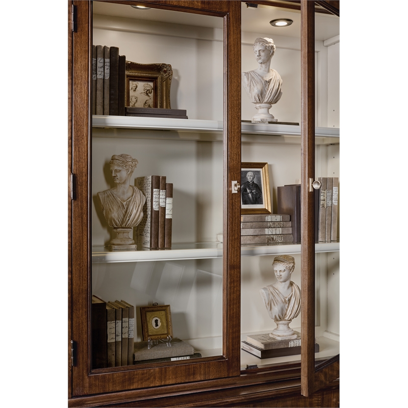 Archives Display Cabinet in Dark Natural Wood Finish by Hooker Furnishings
