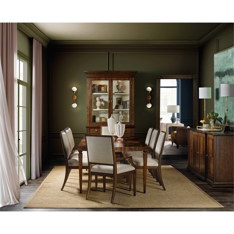 Archives Display Cabinet in Dark Natural Wood Finish by Hooker Furnishings
