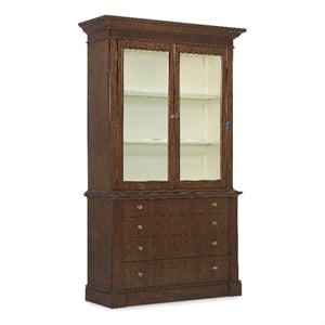 Archives Display Cabinet in Dark Natural Wood Finish by Hooker Furnishings