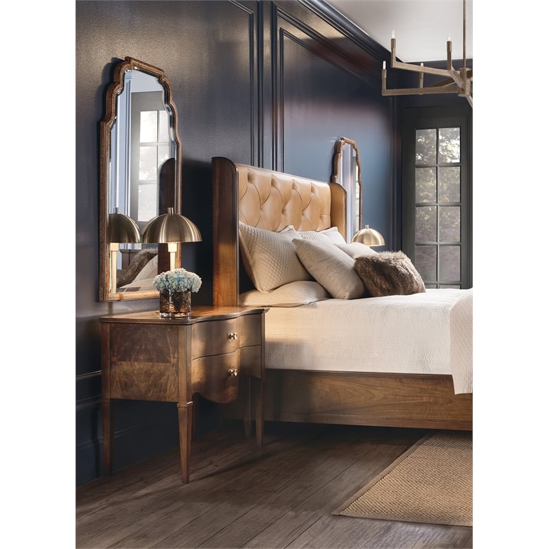 Archives Tall Mirror with a Natural Wood Finish Frame by Hooker Furnishings