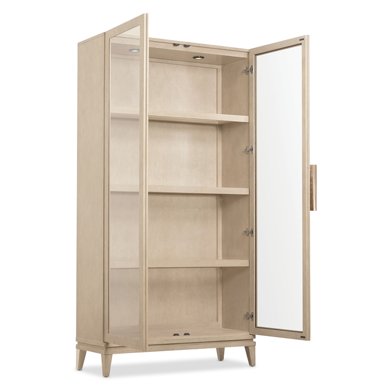 Hooker Furniture Westwood Display Cabinet in Natural Wood