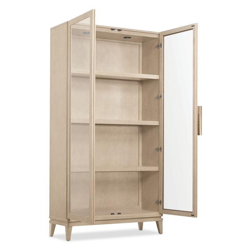 Hooker Furniture Westwood Display Cabinet in Natural Wood