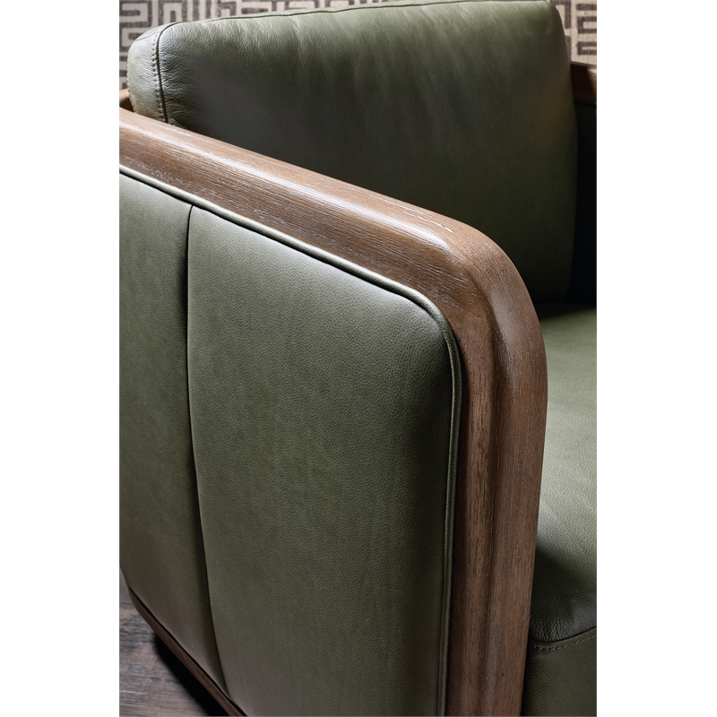 Breeze Accent Chair with Green Leather by Hooker Furnishings