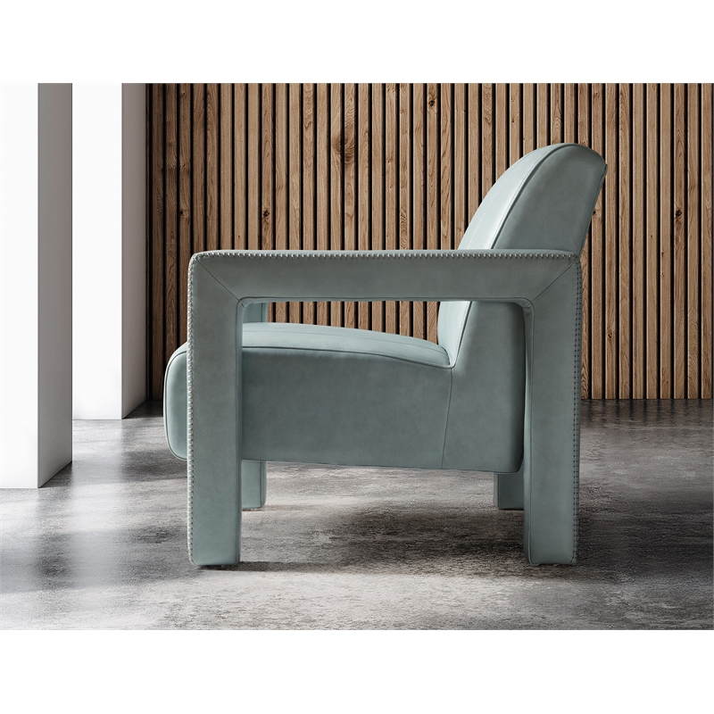Covette Accent Chair with Blue Leather by Hooker Furnishings