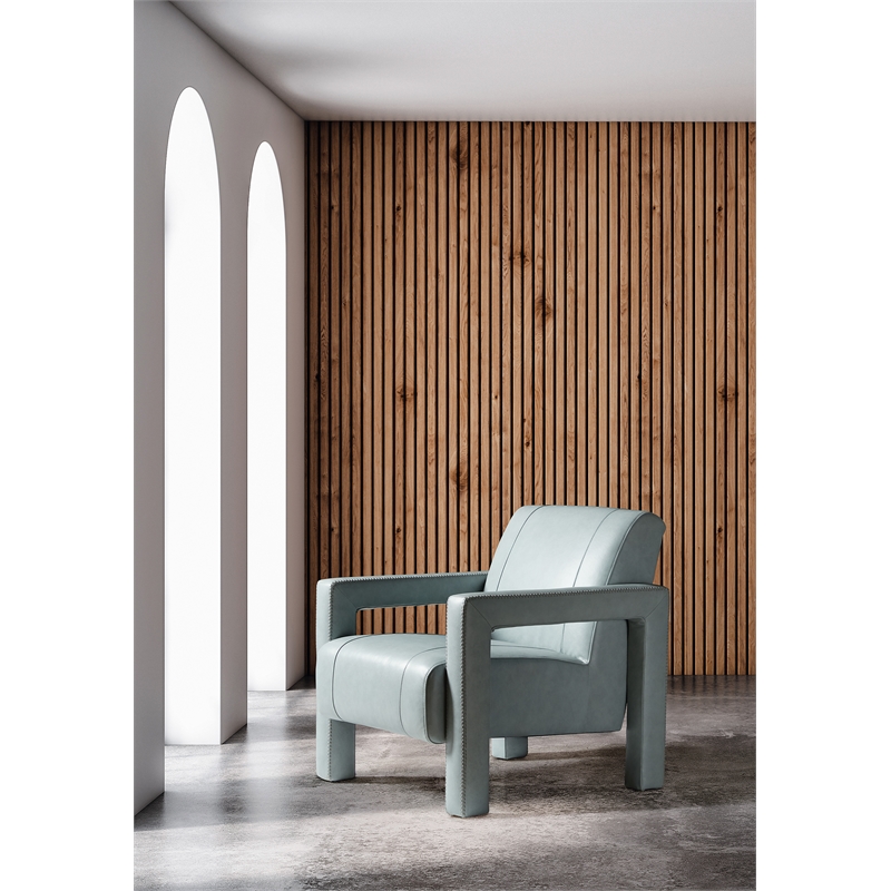 Covette Accent Chair with Blue Leather by Hooker Furnishings