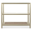 Melange End Table with Glass Top on Steel Base by Hooker Furnishings