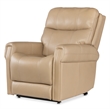 Carroll Beige Leather Power Recliner with Power Headrest & Lumbar & Lift