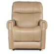 Carroll Beige Leather Power Recliner with Power Headrest & Lumbar & Lift