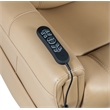Carroll Beige Leather Power Recliner with Power Headrest & Lumbar & Lift