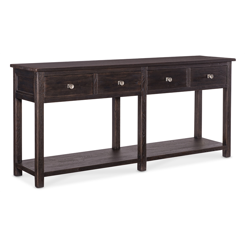 Driftwood 4-Drawer Sideboard in Black Wood by Hooker Furniture