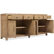 Driftwood 4-Door 4-Drawer Buffet in Light Brown Wood by Hooker Furniture