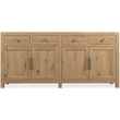 Driftwood 4-Door 4-Drawer Buffet in Light Brown Wood by Hooker Furniture