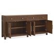 Driftwood 4-Door 4-Drawer Buffet in Brown Wood by Hooker Furniture