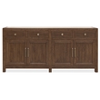 Driftwood 4-Door 4-Drawer Buffet in Brown Wood by Hooker Furniture