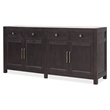 Driftwood 4-Door 4-Drawer Buffet in Black Wood by Hooker Furniture