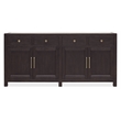 Driftwood 4-Door 4-Drawer Buffet in Black Wood by Hooker Furniture