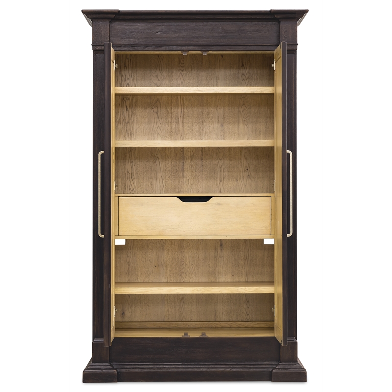 Driftwood Bar-Pull Wardrobe in Black Wood by Hooker Furniture