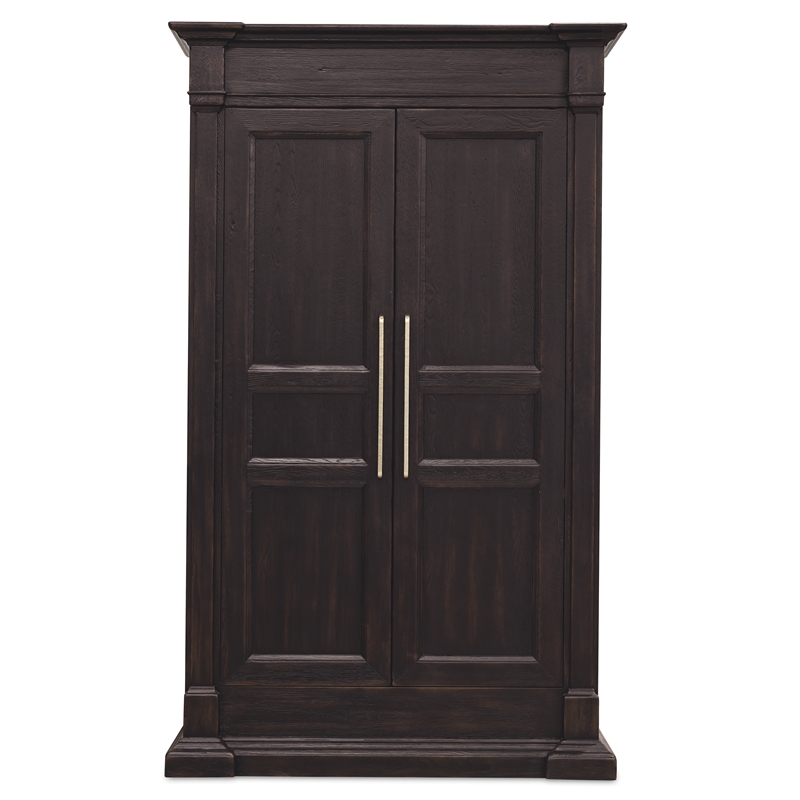 Driftwood Bar-Pull Wardrobe in Black Wood by Hooker Furniture