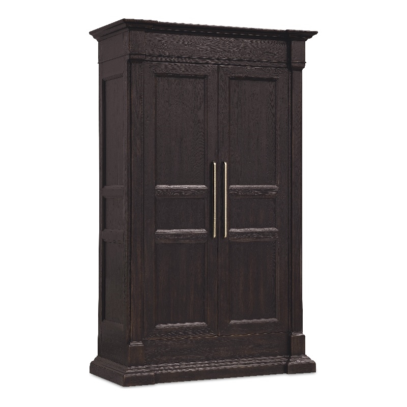 Driftwood Bar-Pull Wardrobe in Black Wood by Hooker Furniture