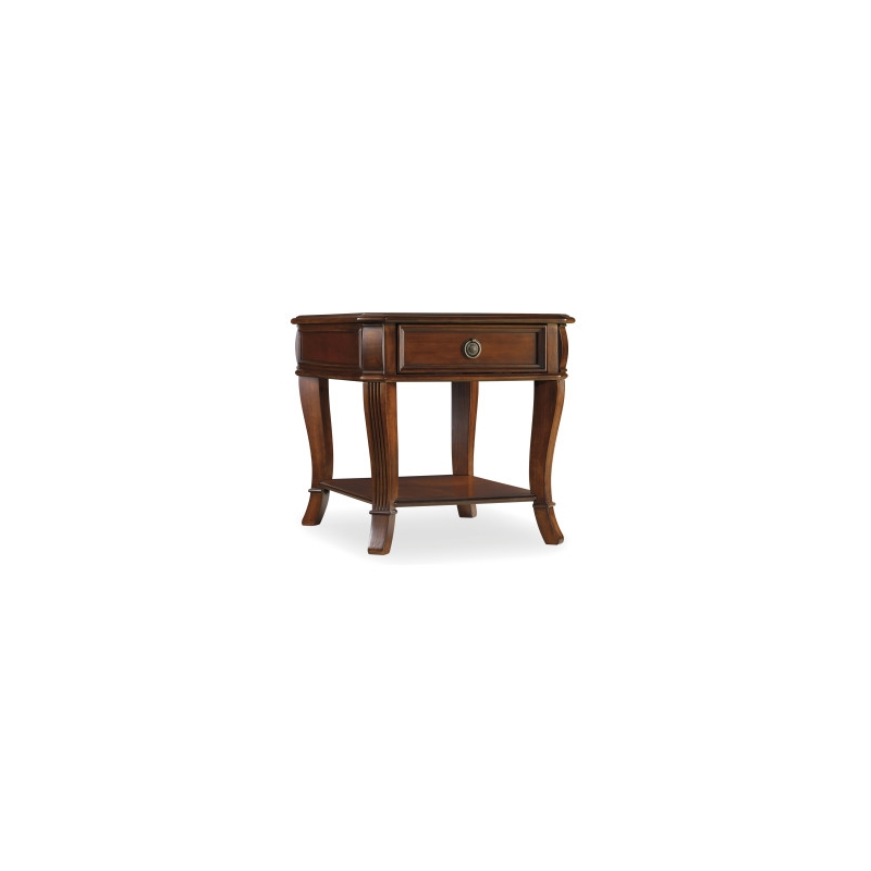Hooker Furniture Brookhaven Wood Top End Table in Clear Cherry