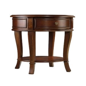 Hooker Furniture Brookhaven Round Lamp Table in Distressed Clear Cherry