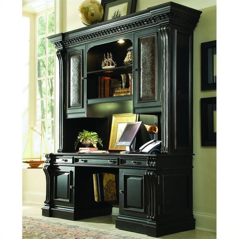 Hooker Furniture Telluride Computer Credenza Desk in Black